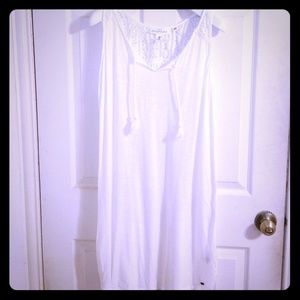 NWOT H&M LOGG Bright White Lace Tank Dress